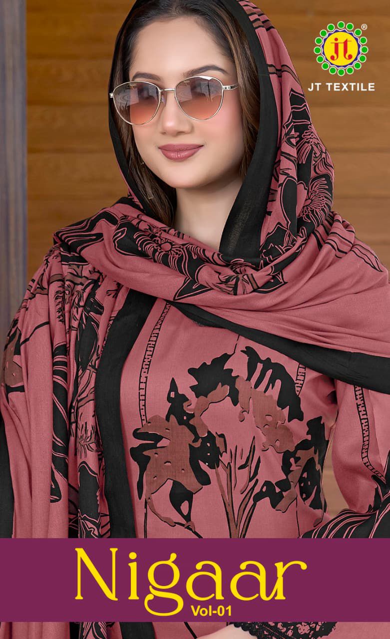 Nigaar Vol 1 Jt Rayon Pant Style Suits Wholesaler Ahmedabad