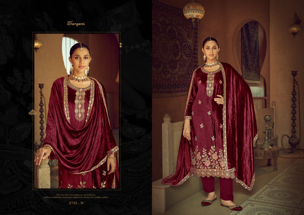 Nigar Sargam Prints Velvet Suits Supplier India