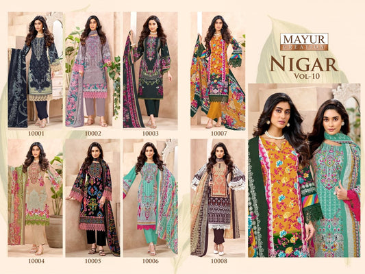 Nigar Vol 10 Mayur Creation Cotton Karachi Salwar Suits Manufacturer India