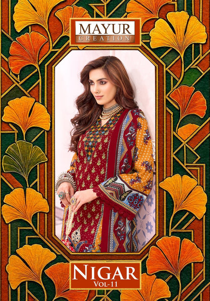 Nigar Vol 11 Mayur Creation Cotton Karachi Salwar Suits Manufacturer India