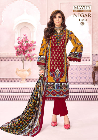 Nigar Vol 11 Mayur Creation Cotton Karachi Salwar Suits Manufacturer India
