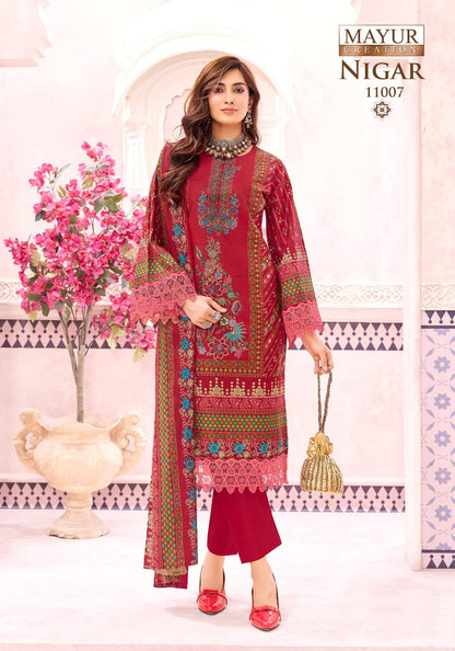 Nigar Vol 11 Mayur Creation Cotton Karachi Salwar Suits Manufacturer India