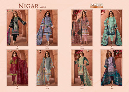 Nigar Vol 7 Mayur Creation Cotton Karachi Salwar Suits Exporter India