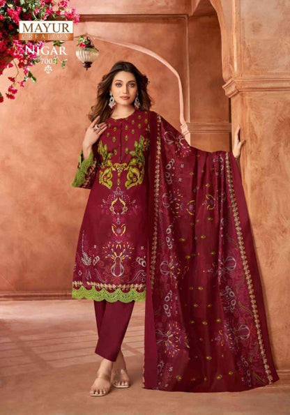 Nigar Vol 7 Mayur Creation Cotton Karachi Salwar Suits Exporter India
