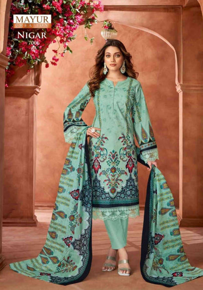 Nigar Vol 7 Mayur Creation Cotton Karachi Salwar Suits Exporter India