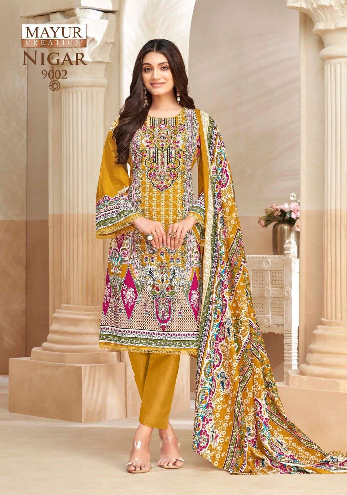 Nigar Vol 9 Mayur Creation Cotton Karachi Readymade Suits Manufacturer India