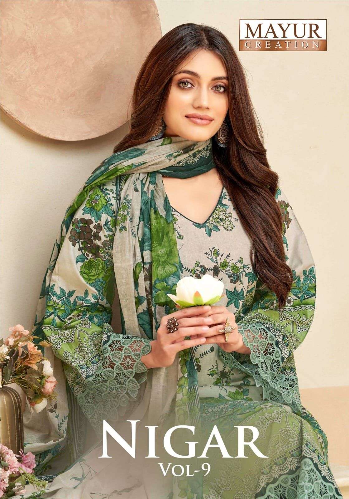 Nigar Vol 9 Mayur Creation Cotton Karachi Readymade Suits Manufacturer India