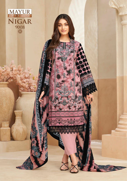Nigar Vol 9 Mayur Creation Cotton Karachi Salwar Suits Supplier Ahmedabad