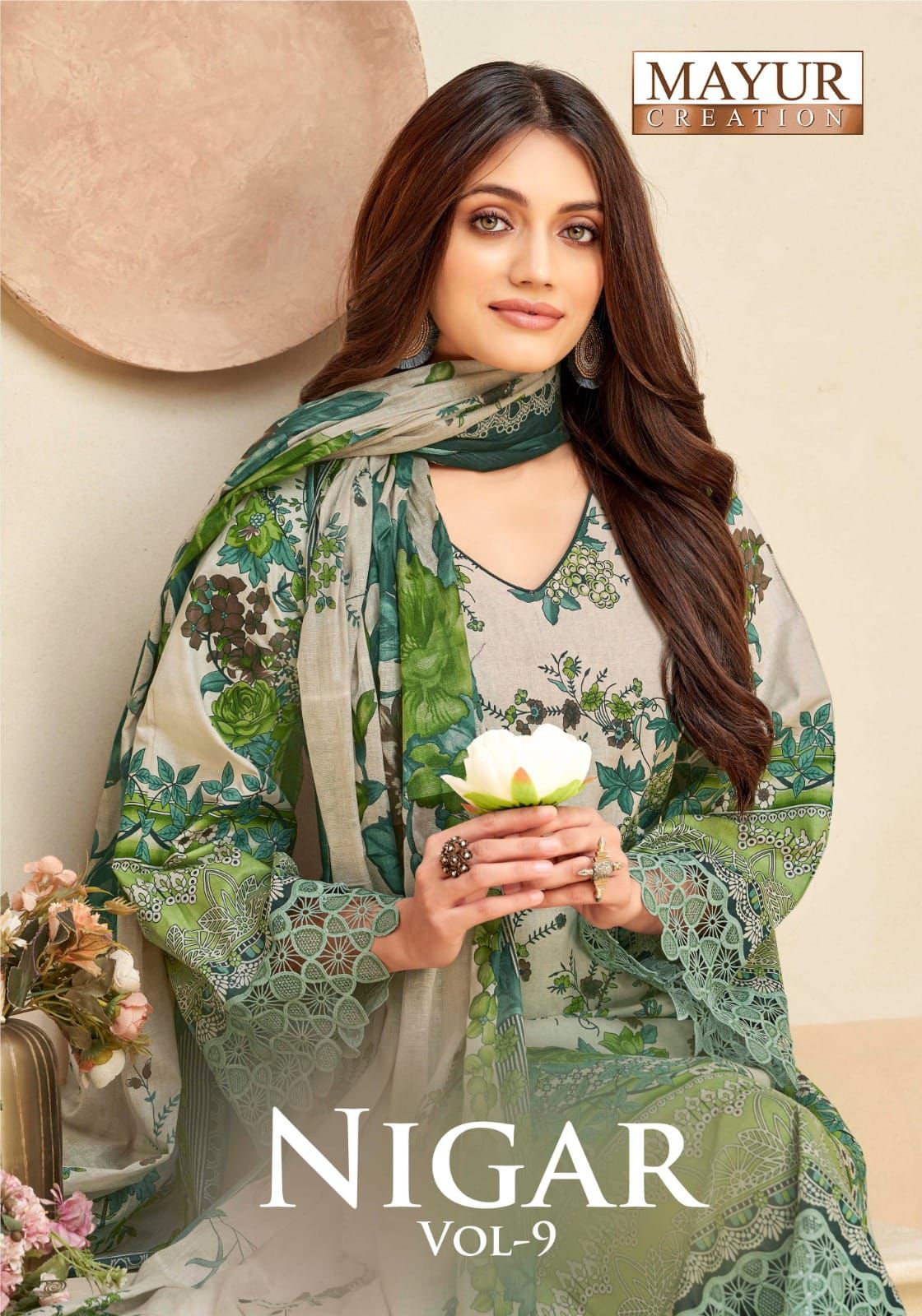 Nigar Vol 9 Mayur Creation Cotton Karachi Salwar Suits Supplier Ahmedabad