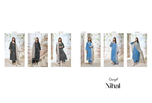 Nihal Ganga Premium Cotton Plazzo Style Suits