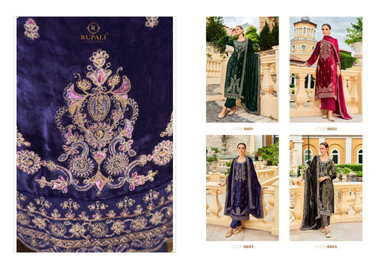 Nihar Rupali Viscose Velvet Suits Wholesale Price