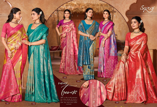 Niharika Silk Saroski Vol 1 Saroj Sarees Supplier Gujarat