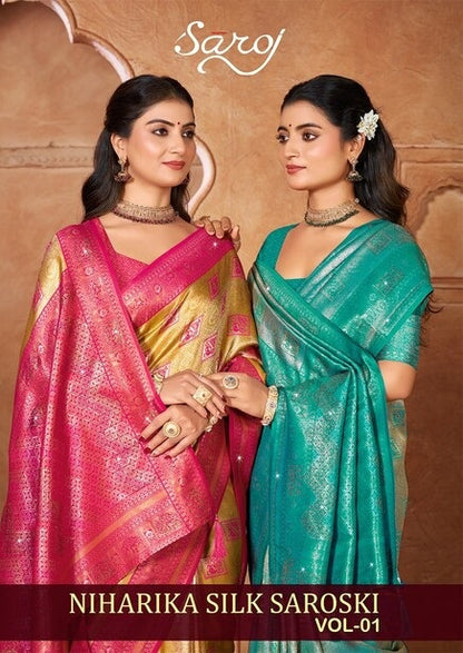 Niharika Silk Saroski Vol 1 Saroj Sarees Supplier Gujarat