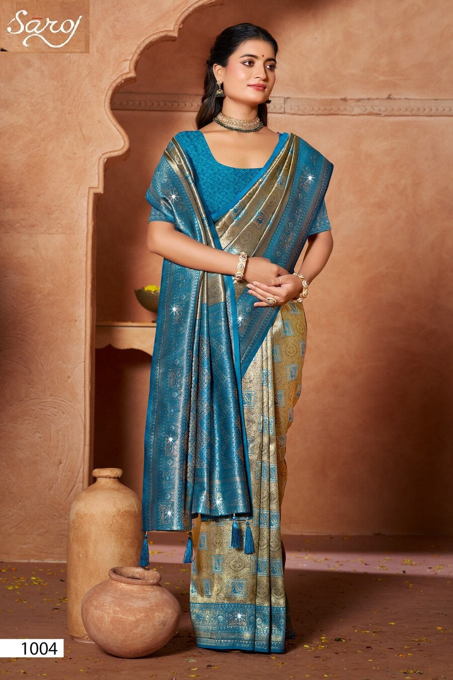 Niharika Silk Saroski Vol 1 Saroj Sarees Supplier Gujarat