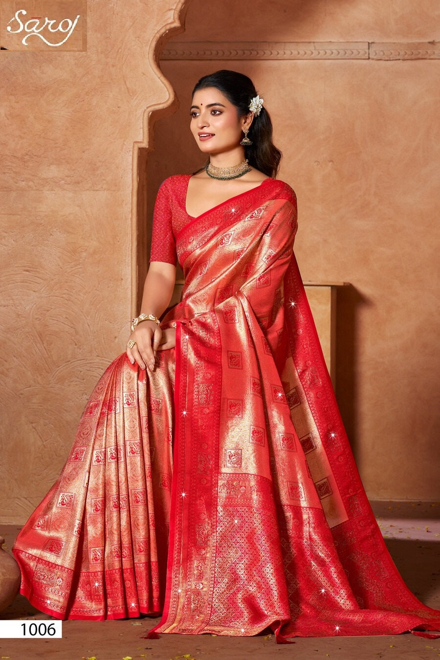 Niharika Silk Saroski Vol 1 Saroj Sarees Supplier Gujarat