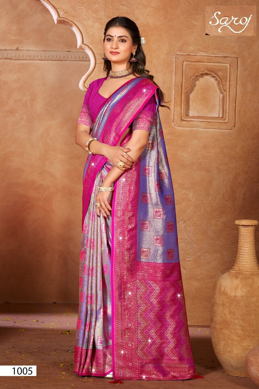 Niharika Silk Saroski Vol 1 Saroj Sarees Supplier Gujarat