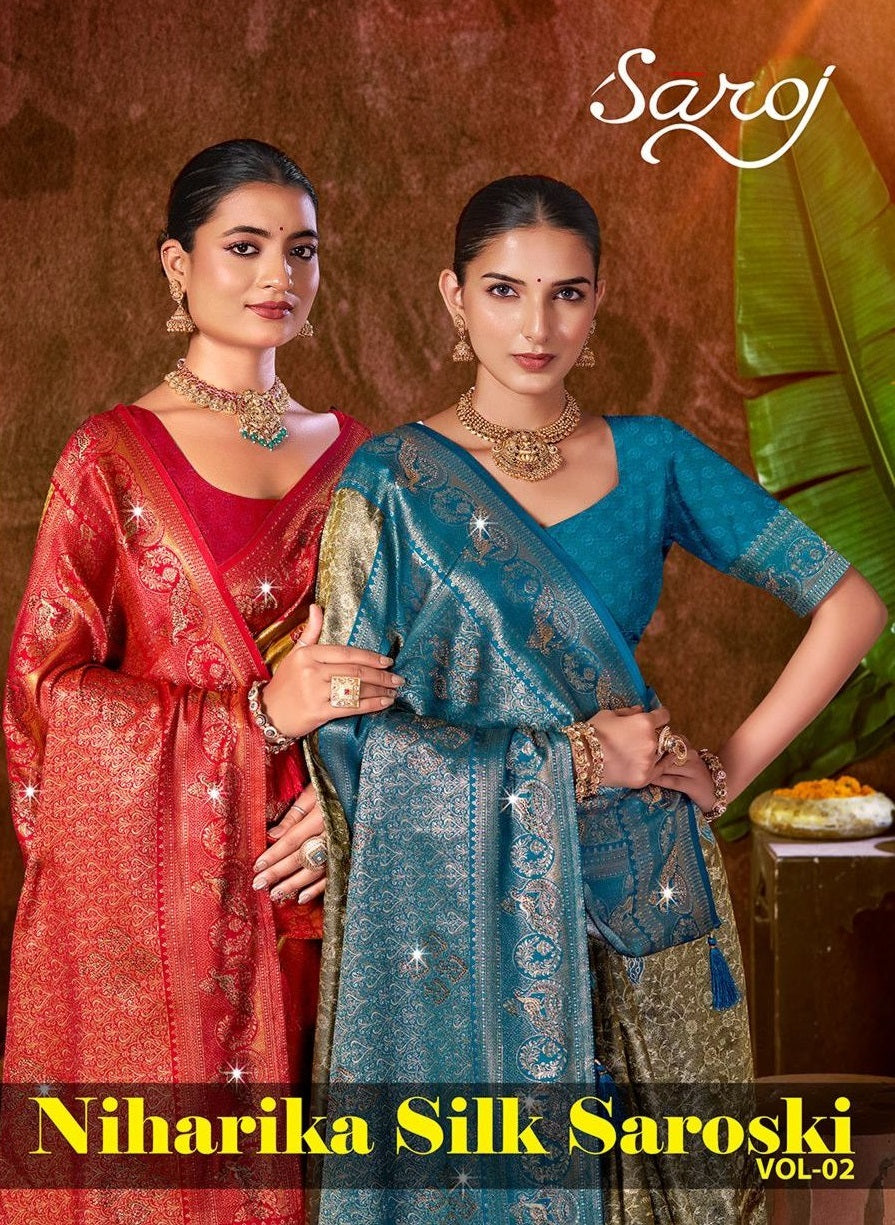 Niharika Silk Saroski Vol 2 Saroj Sarees Exporter Gujarat