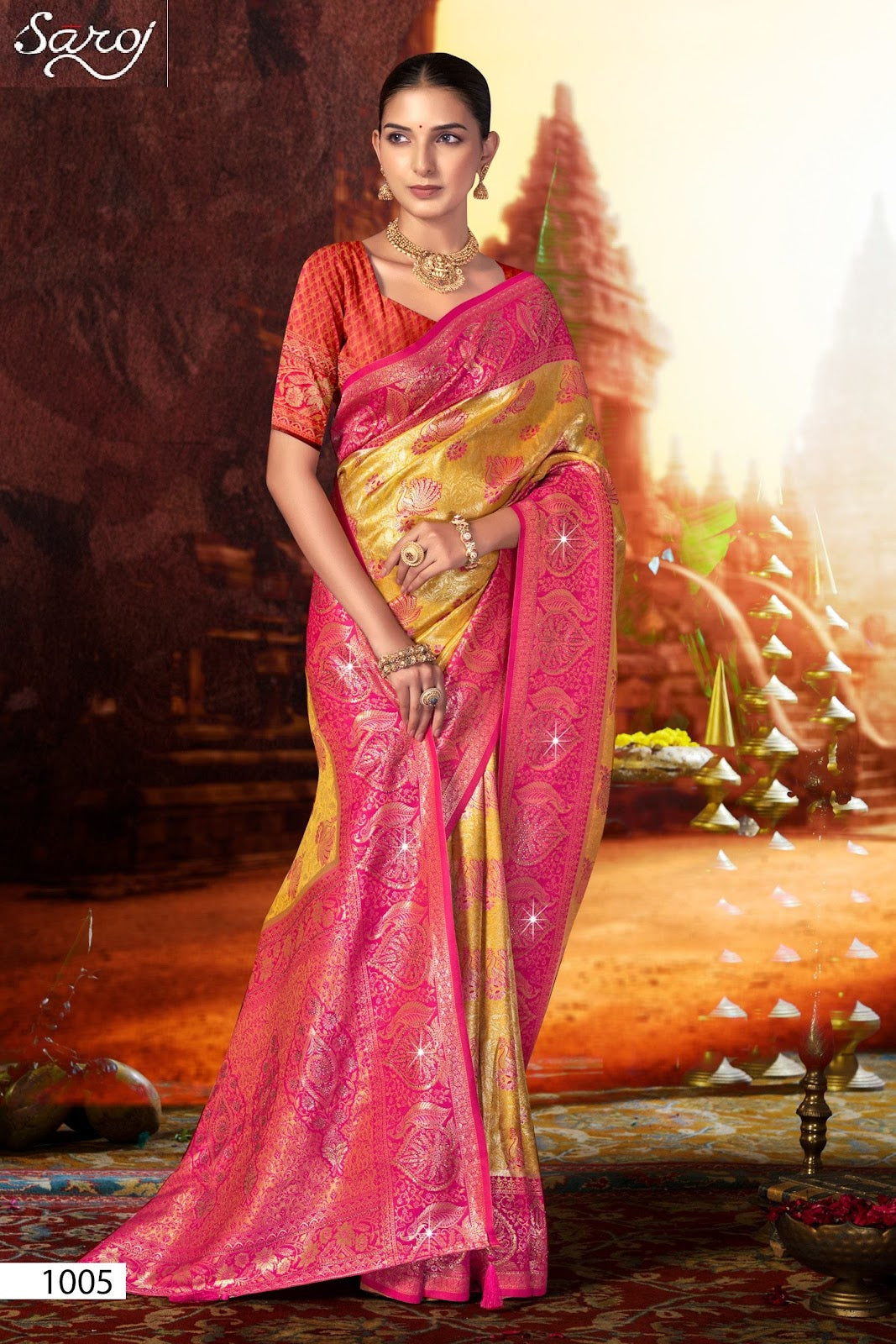 Niharika Silk Saroski Vol 3 Saroj Sarees Wholesaler Gujarat