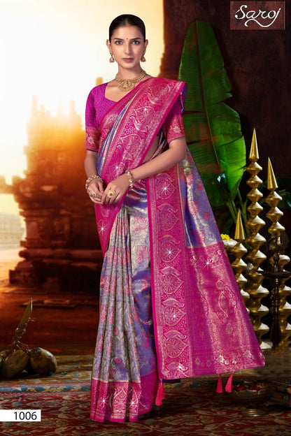Niharika Silk Saroski Vol 3 Saroj Sarees Wholesaler Gujarat