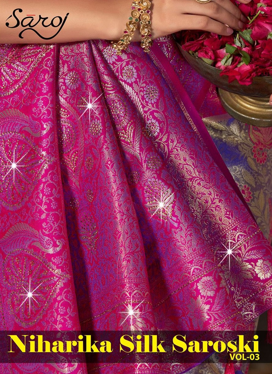 Niharika Silk Saroski Vol 3 Saroj Sarees Wholesaler Gujarat