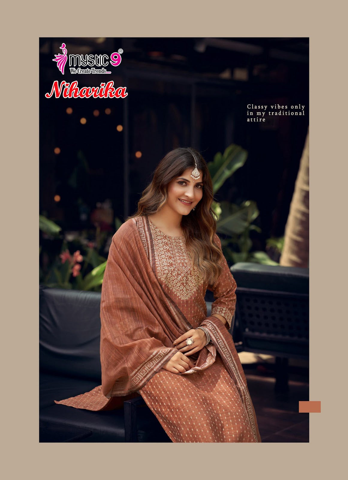 Niharika Vol 1 Mystic 9 Roman Silk Readymade Pant Style Suits Exporter