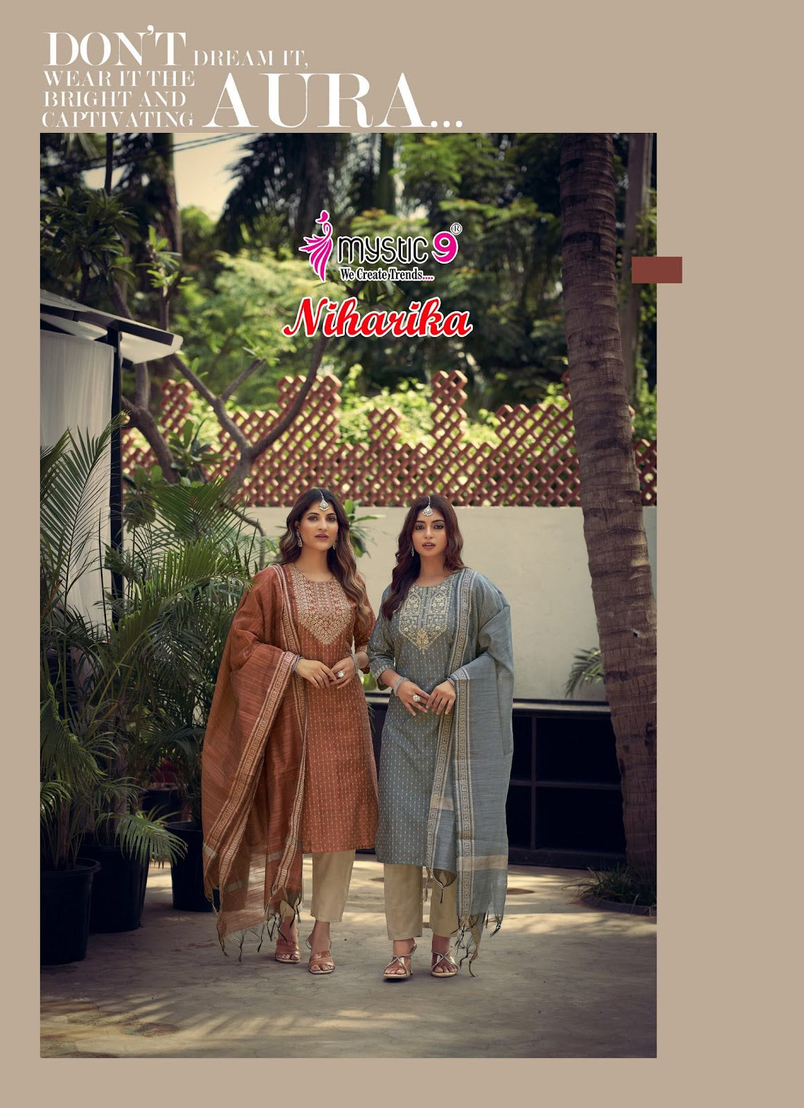 Niharika Vol 1 Mystic 9 Roman Silk Readymade Pant Style Suits Exporter