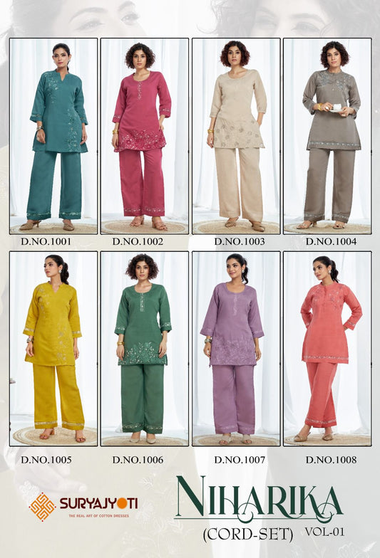 Niharika Vol 1 Suryajyoti Roman Silk Co Ord Set Wholesale