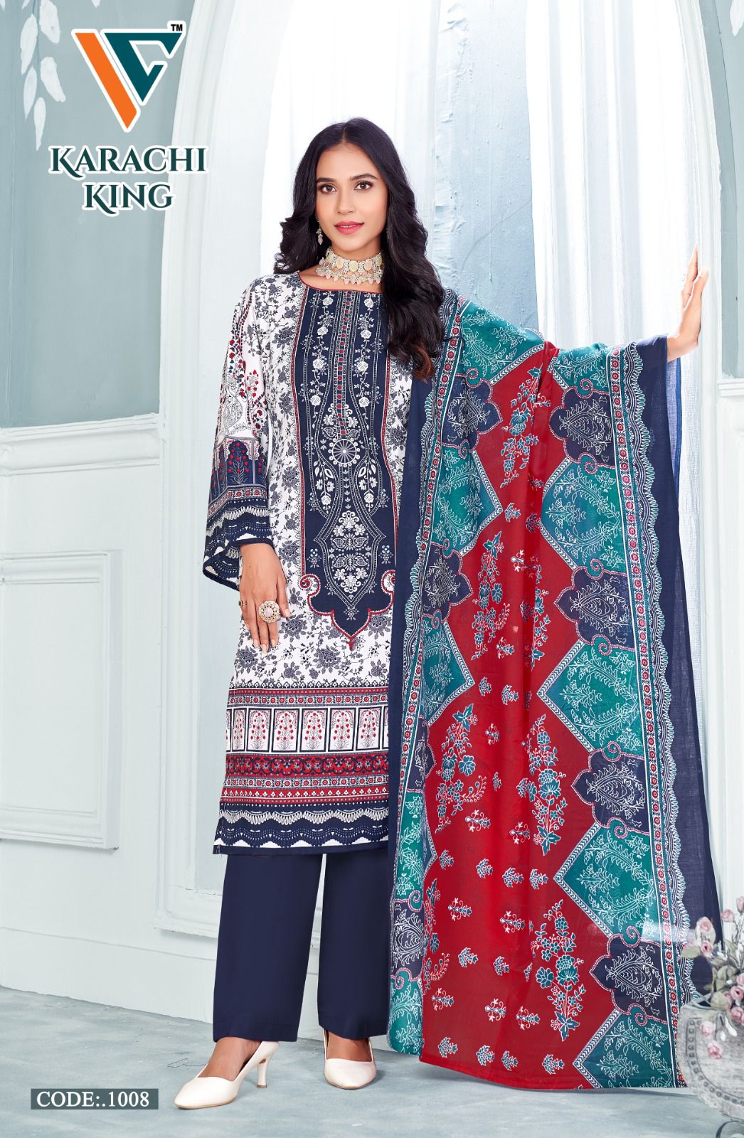 Niharika Vol 1 Vandana Creation Cotton Karachi Salwar Suits Wholesaler