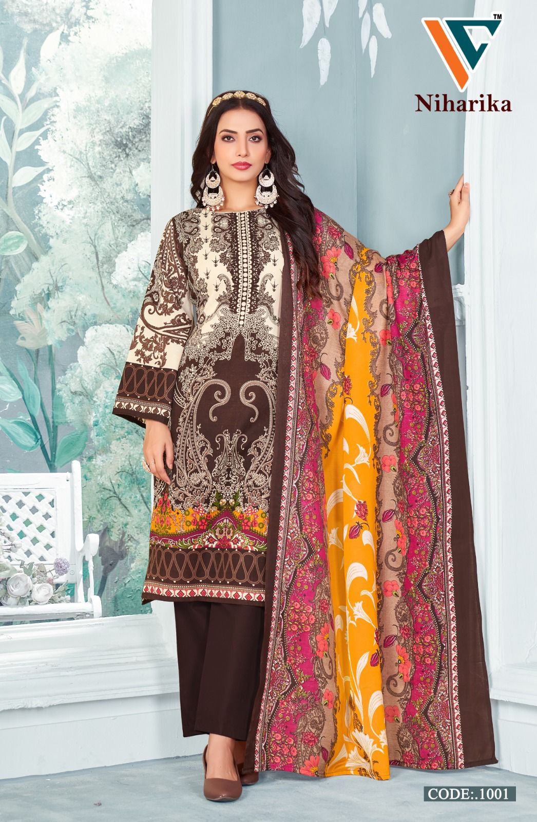 Niharika Vol 1 Vandana Creation Cotton Karachi Salwar Suits Wholesaler