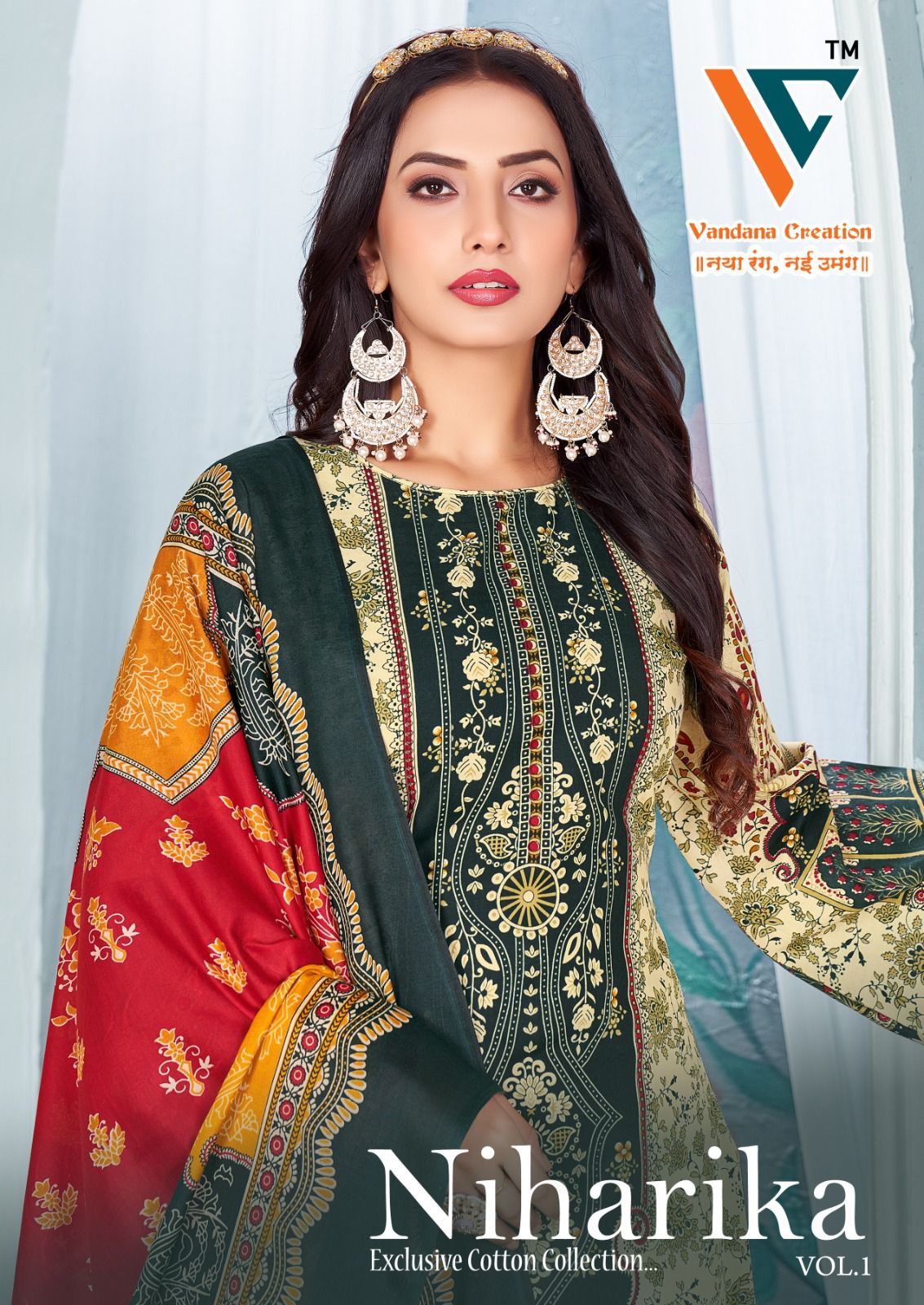 Niharika Vol 1 Vandana Creation Cotton Karachi Salwar Suits Wholesaler