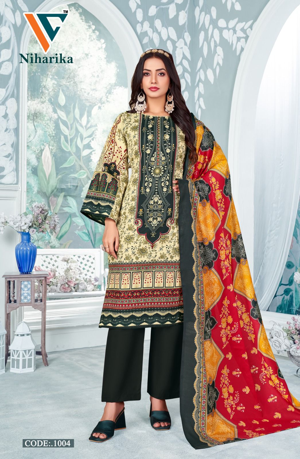 Niharika Vol 1 Vandana Creation Cotton Karachi Salwar Suits Wholesaler