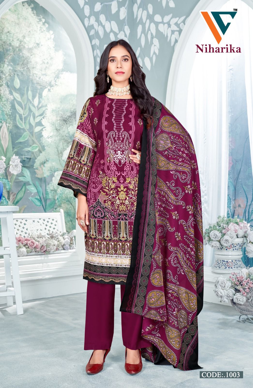 Niharika Vol 1 Vandana Creation Cotton Karachi Salwar Suits Wholesaler