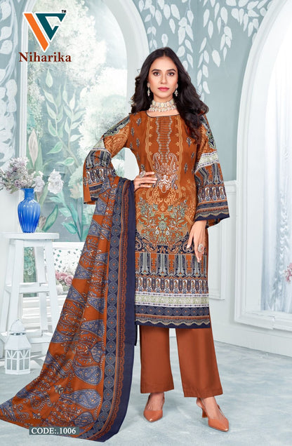 Niharika Vol 1 Vandana Creation Cotton Karachi Salwar Suits Wholesaler