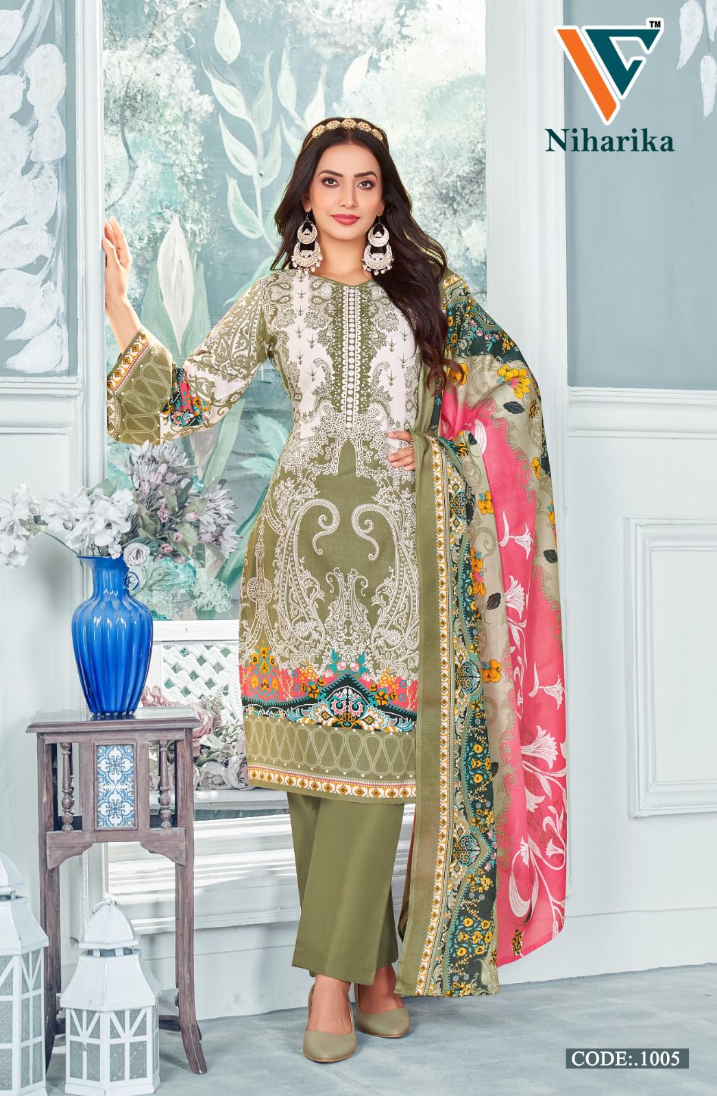 Niharika Vol 1 Vandana Creation Cotton Karachi Salwar Suits Wholesaler