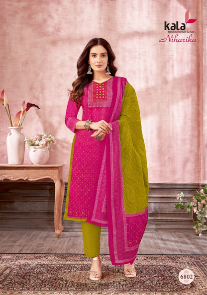 Niharika Vol 3 Kala Readymade Cotton Pant Suits Wholesaler Gujarat