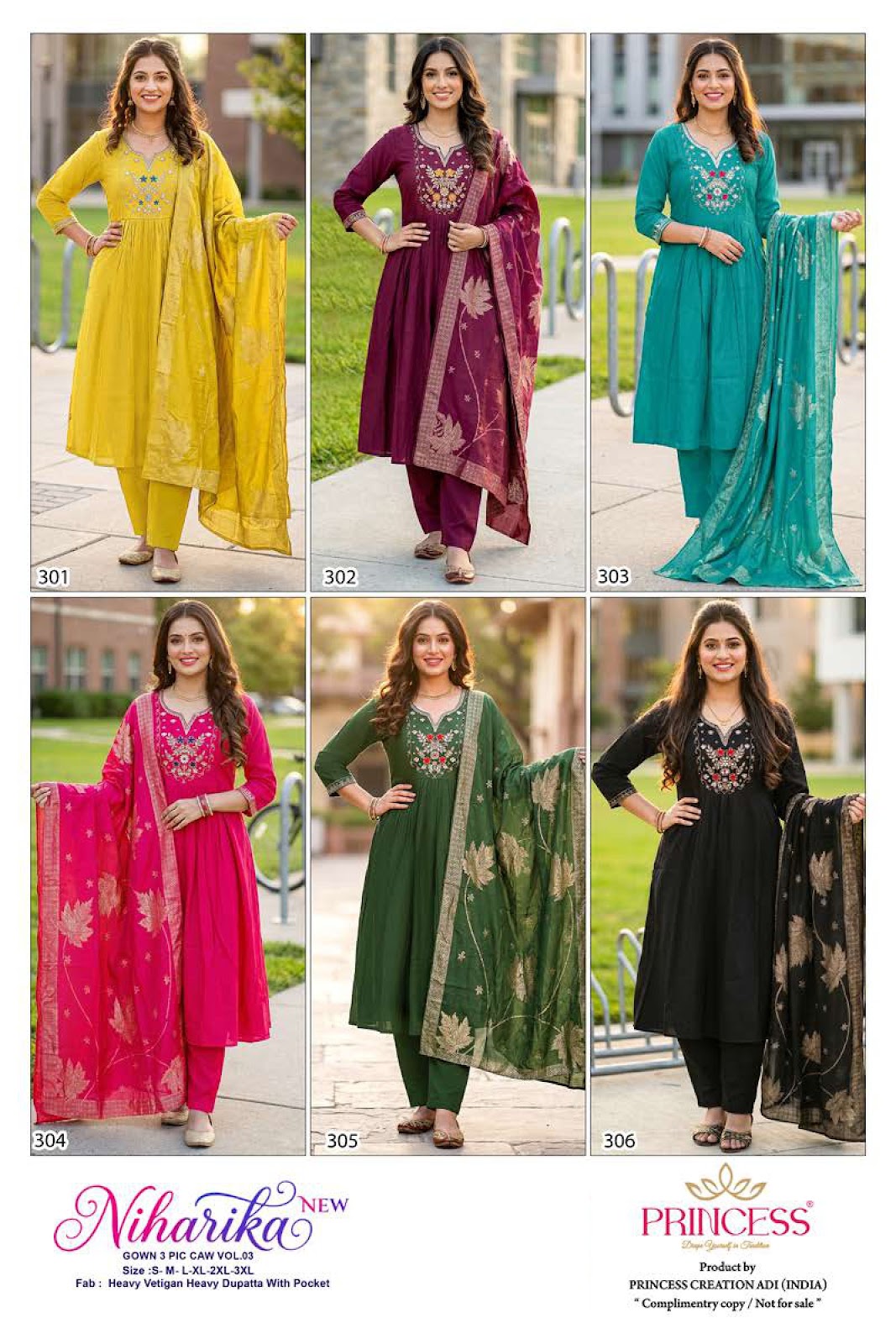 Niharika Vol 3 Princess Creation Vatican Readymade Anarkali Suits Exporter