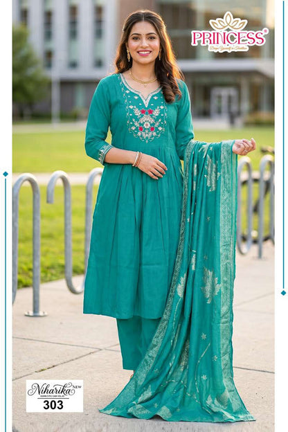 Niharika Vol 3 Princess Creation Vatican Readymade Anarkali Suits Exporter