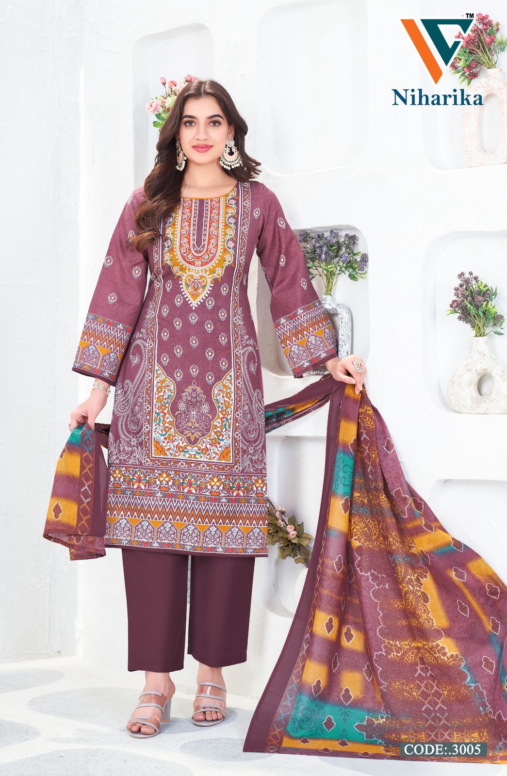 Niharika Vol 3 Vandana Creation Cotton Karachi Salwar Suits Exporter