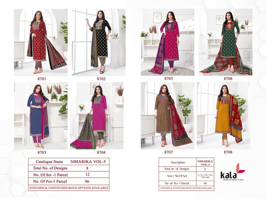 Niharika Vol 5 Kala Pure Cotton Cotton Dress Material Manufacturer India