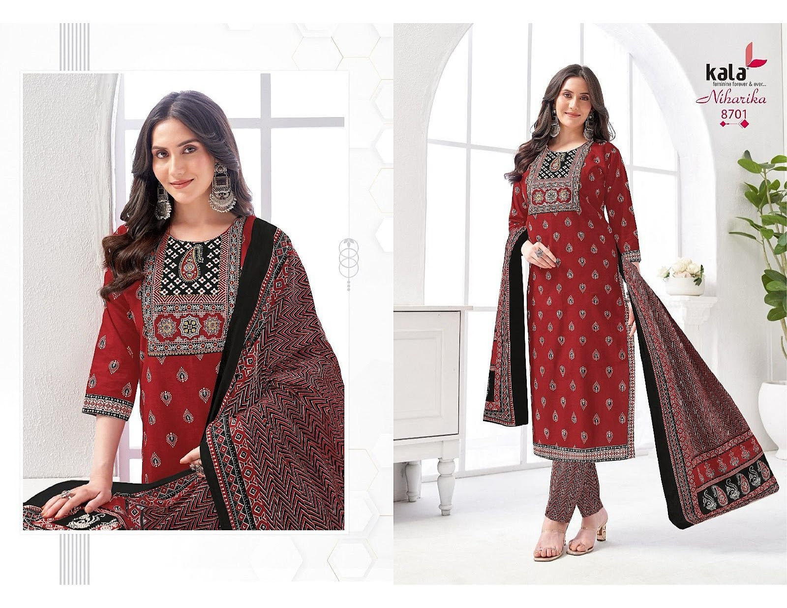 Niharika Vol 5 Kala Readymade Cotton Pant Suits Exporter Gujarat