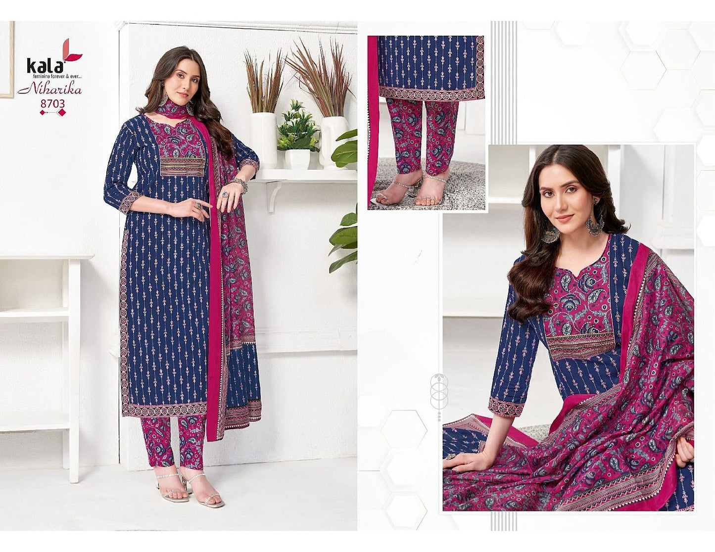 Niharika Vol 5 Kala Readymade Cotton Pant Suits Exporter Gujarat