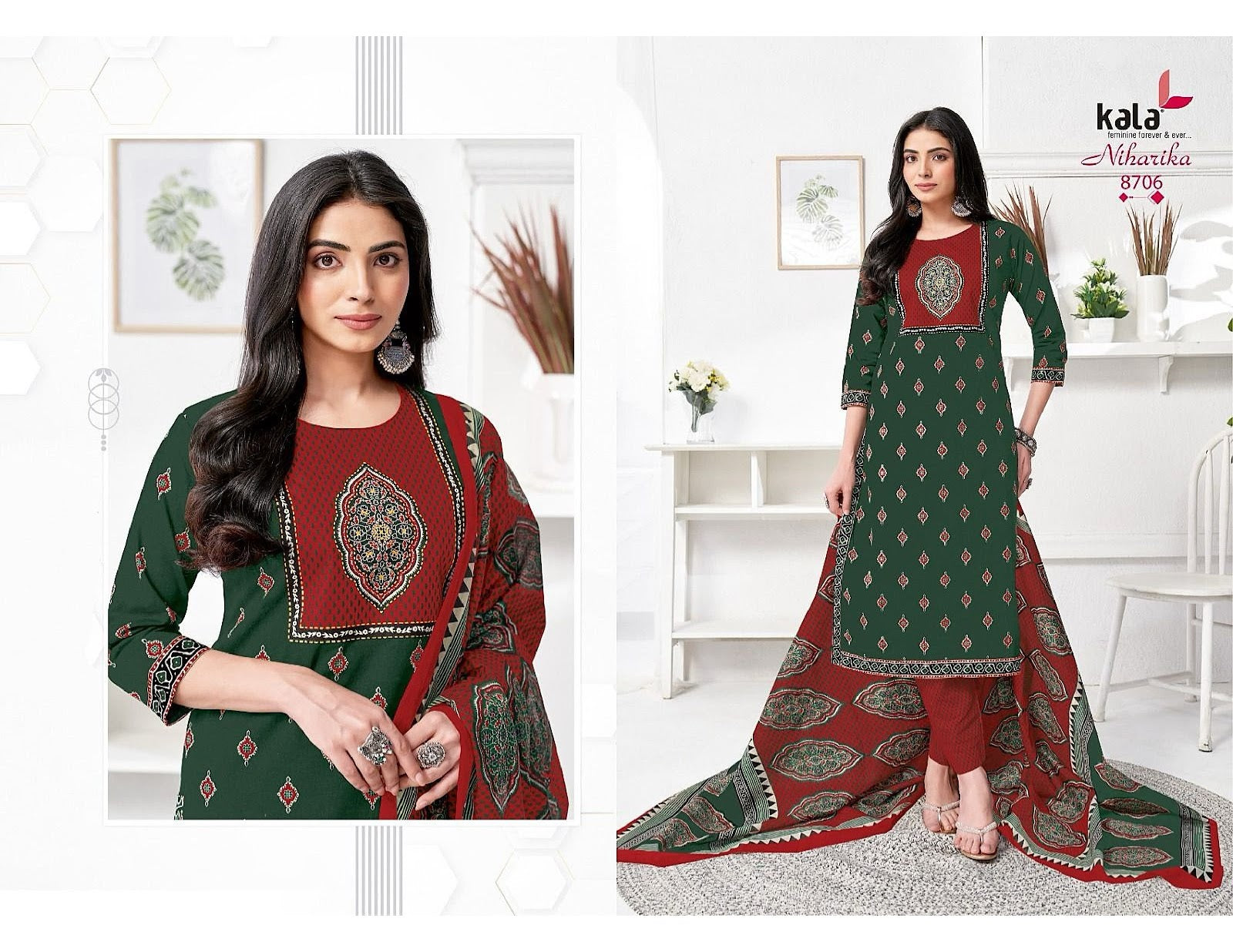 Niharika Vol 5 Kala Readymade Cotton Pant Suits Exporter Gujarat