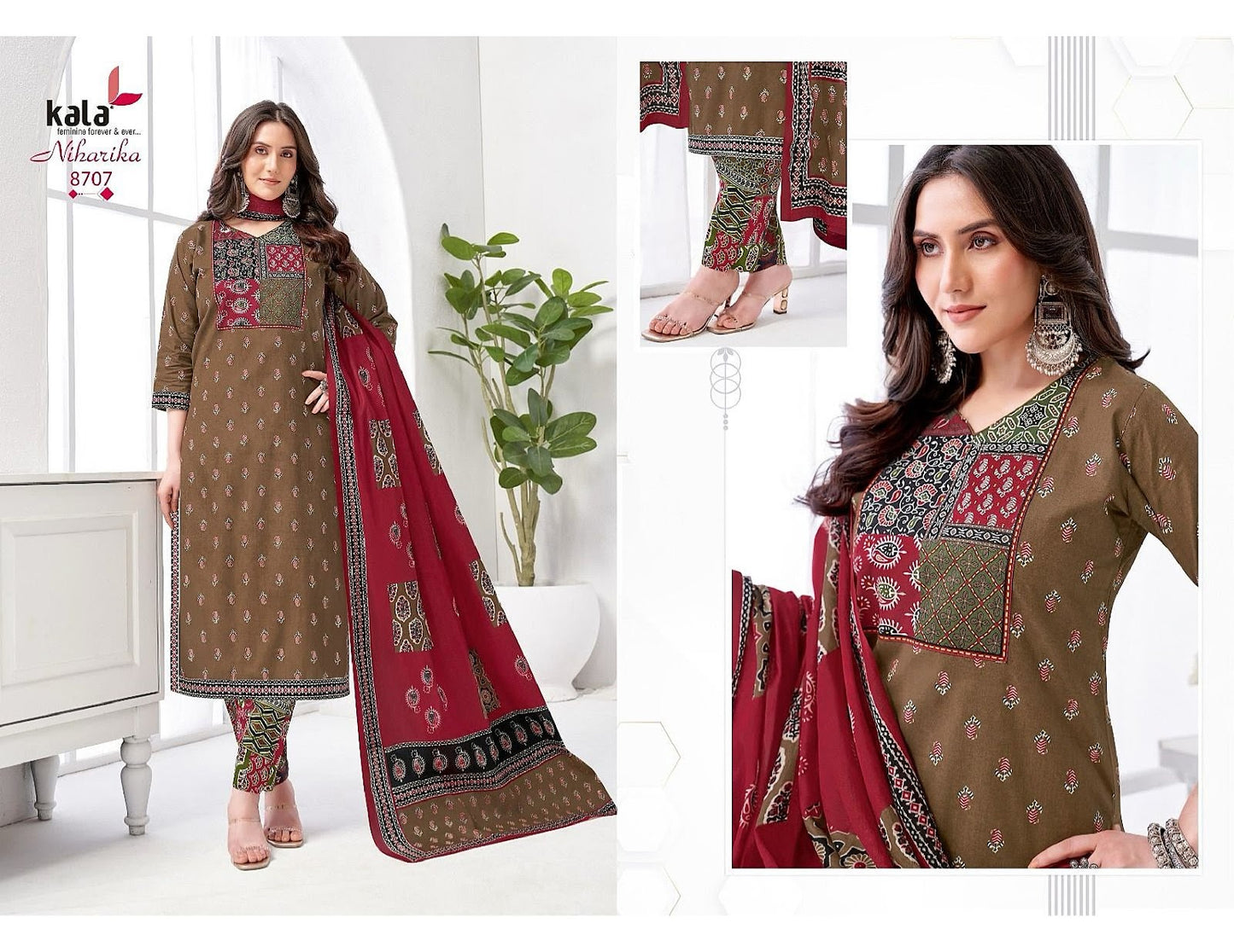 Niharika Vol 5 Kala Readymade Cotton Pant Suits Exporter Gujarat