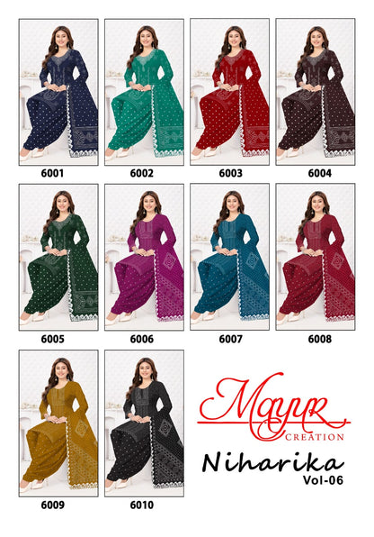 Niharika Vol 6 Mayur Creation Cotton Dress Material Exporter Ahmedabad