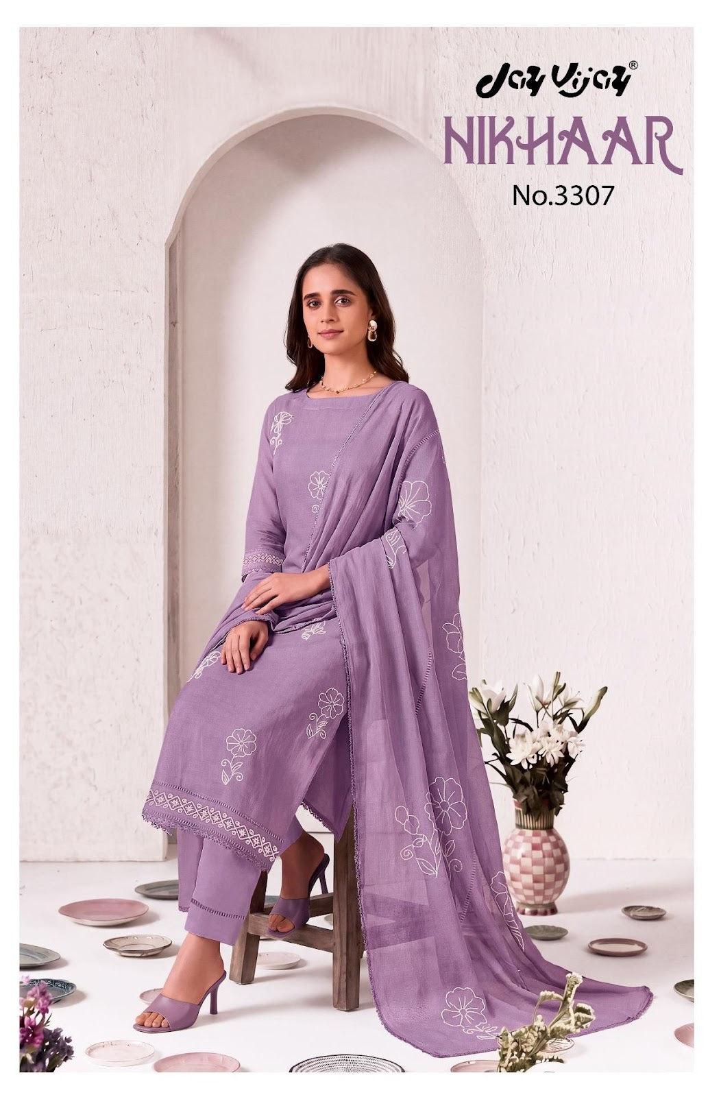 Nikhaar 3307 Jay Vijay Pant Style Suits Wholesaler