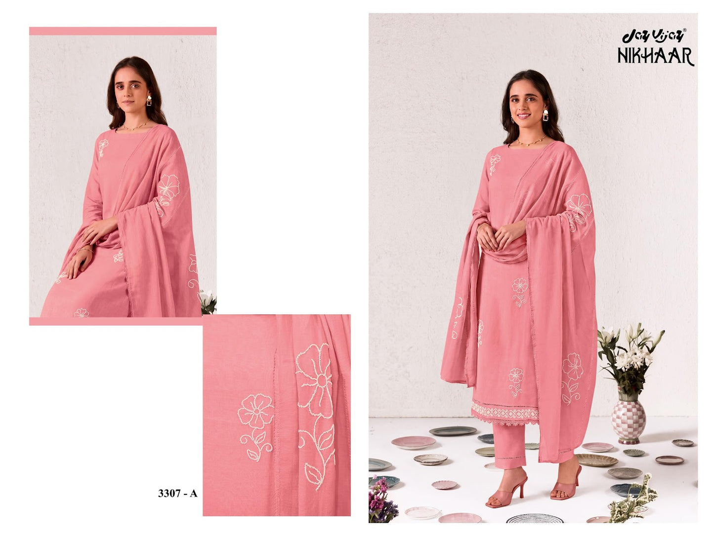 Nikhaar 3307 Jay Vijay Pant Style Suits Wholesaler