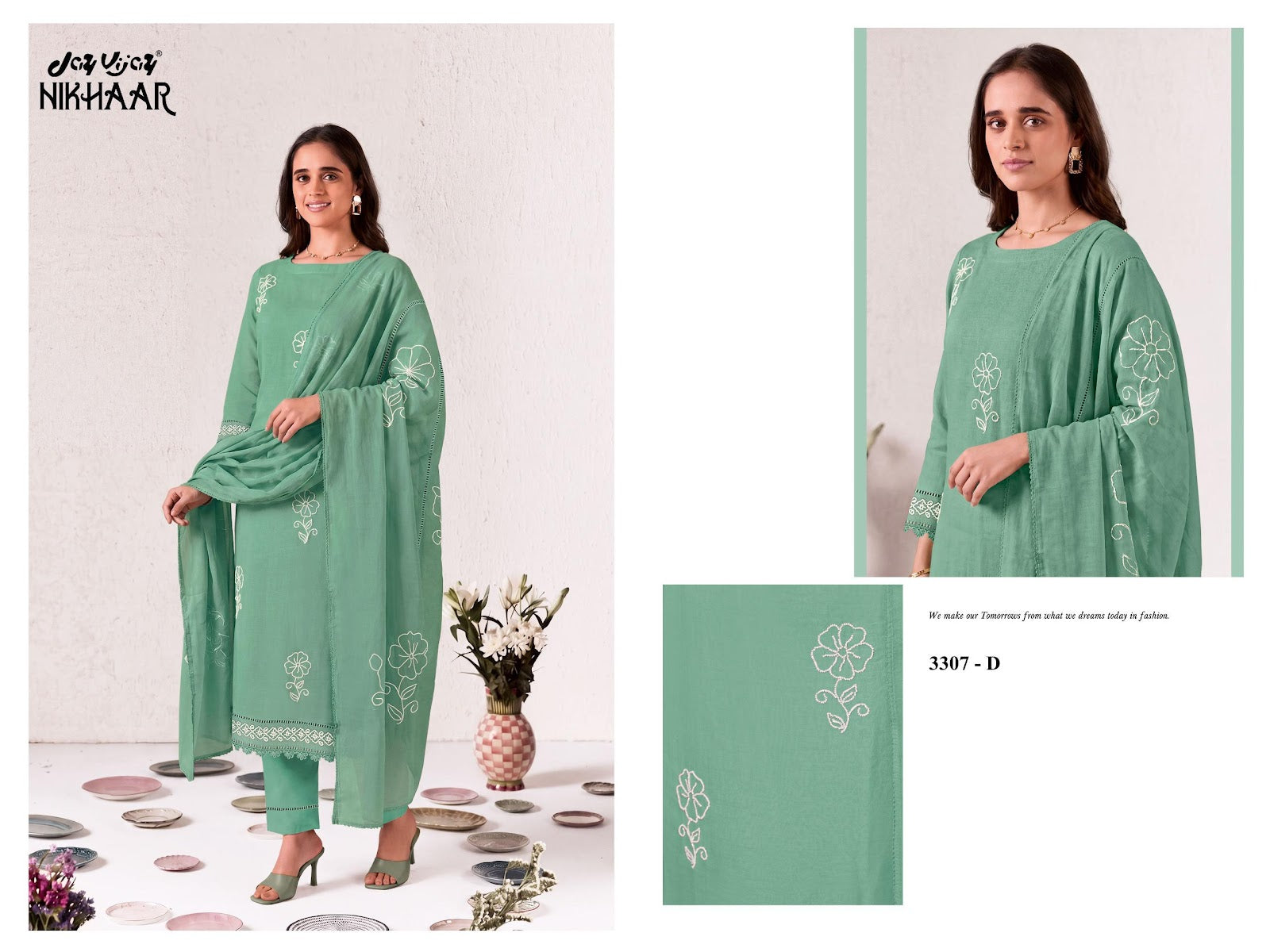 Nikhaar 3307 Jay Vijay Pant Style Suits Wholesaler
