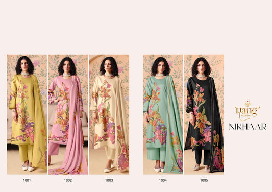 Nikhaar Rang Fashion Jaam Cotton Pant Style Suits Supplier