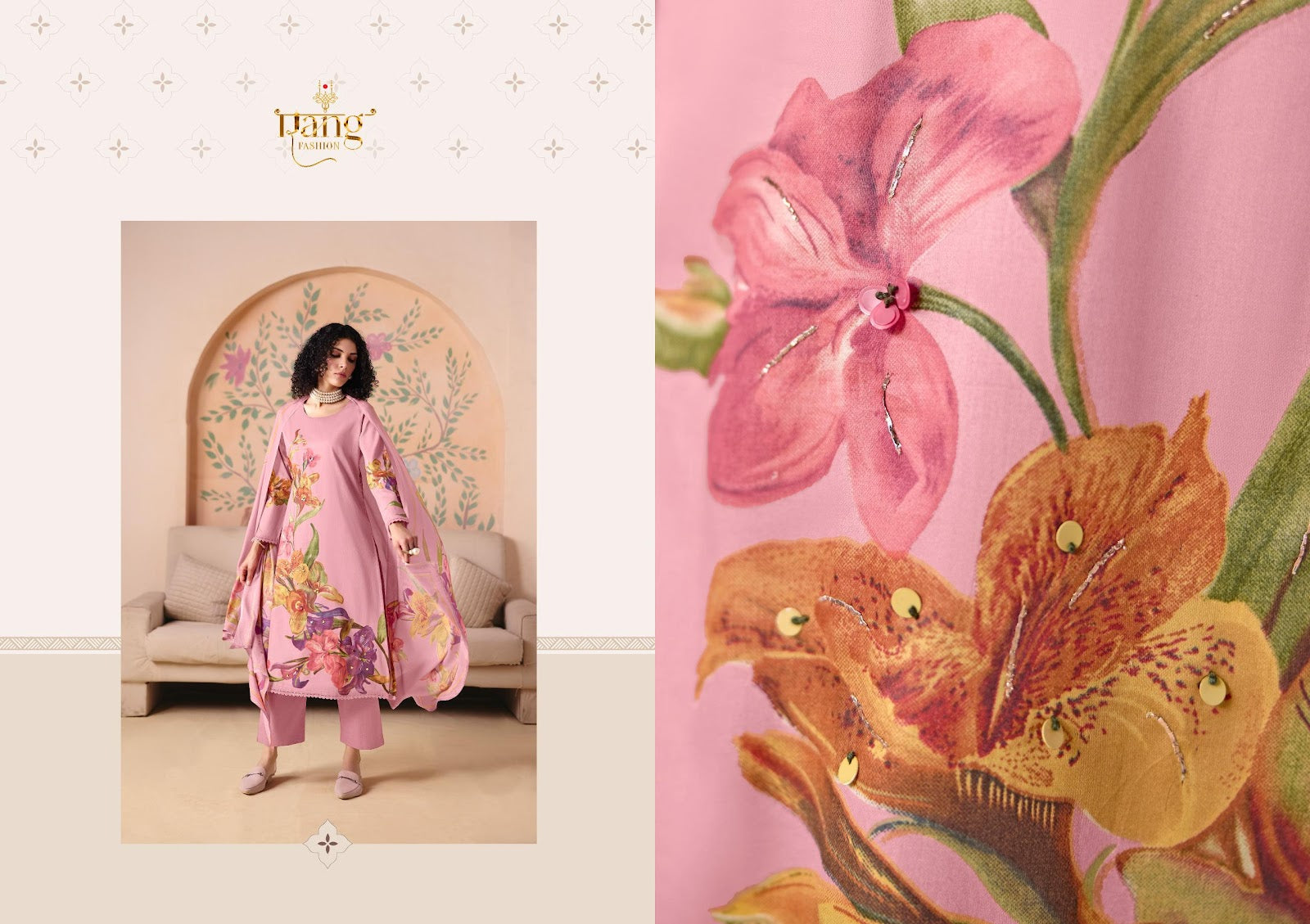 Nikhaar Rang Fashion Jaam Cotton Pant Style Suits Supplier