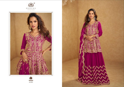 Nikhaar Rasalika Chinnon Silk Readymade Lehenga Choli Wholesale